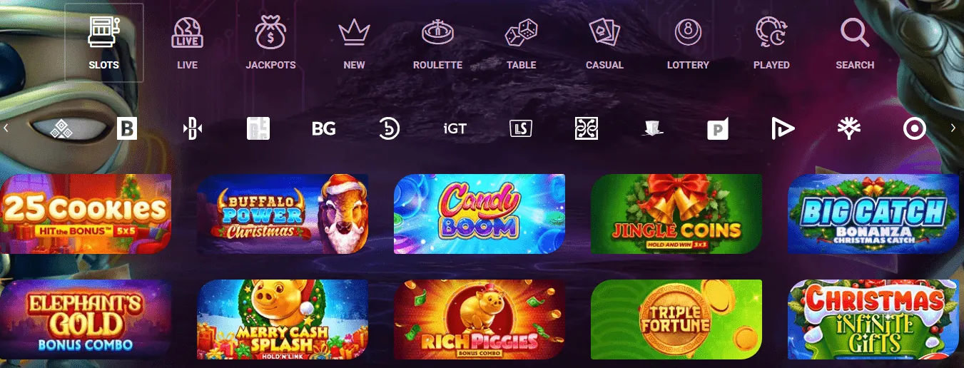 Ricky Casino games screenshot